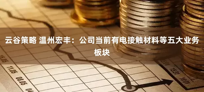 云谷策略 温州宏丰：公司当前有电接触材料等五大业务板块